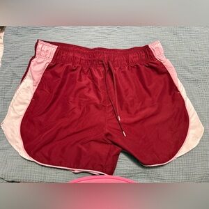 Old Navy Maroon and Light Pink Athletic Shorts